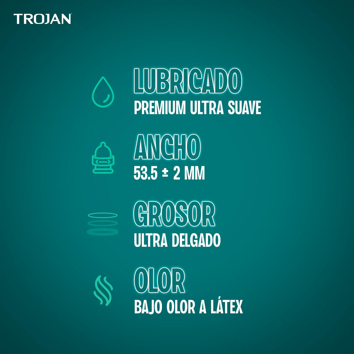 Trojan Condones Piel Desnuda Sensibilidad Caja con 54 piezas. 40% más Delgado, Sensación Increíblemente Natural. Seguridad Comprobada con Lubricante Premium, Bajo Olor a Látex Probado Electrónicamente