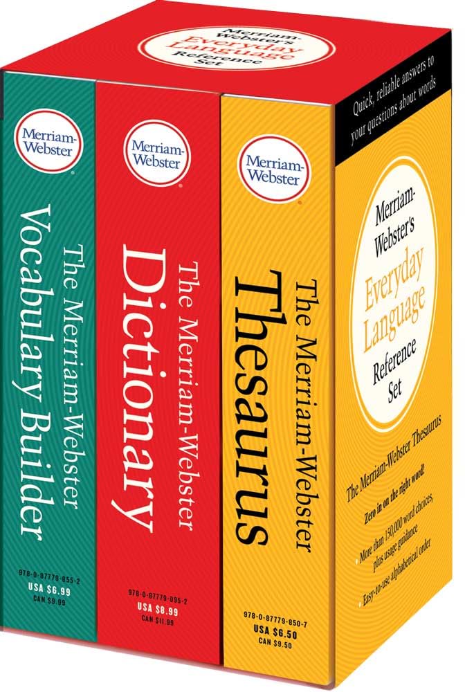 Merriam-Webster's Everyday Language Reference Set: Includes: The Merriam-Webster Dictionary, the Merriam-Webster Thesaurus, and the Merriam-Webster Vocabulary Builder