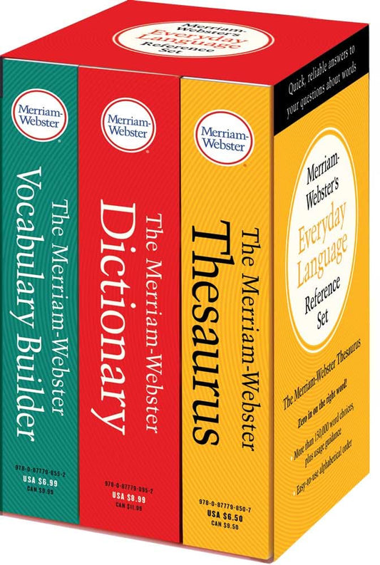 Merriam-Webster's Everyday Language Reference Set: Includes: The Merriam-Webster Dictionary, the Merriam-Webster Thesaurus, and the Merriam-Webster Vocabulary Builder