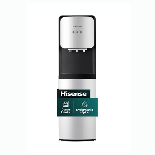 Hisense H04WDBS3S3-Dispensador de Agua, Carga Oculta, Gris | Enfriamiento rápido,Alerta de Agua Baja,Bloqueo de Seguridad para Agua Caliente,Dispensador de Agua en Múltiples Temperaturas