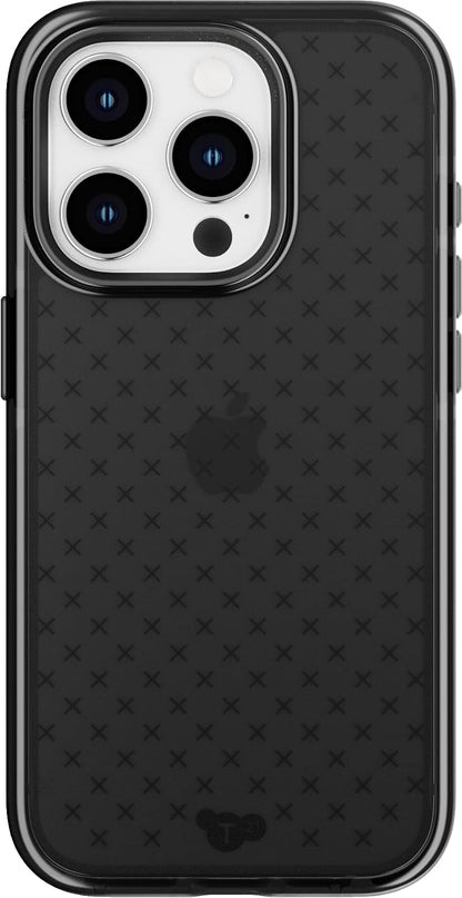tech21 EVO Check - Funda para iPhone 15 Pro (protección contra Impactos, Color Ahumado/Negro