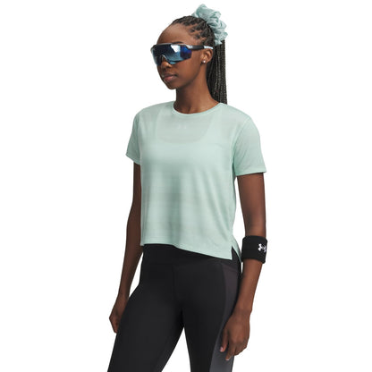 Under Armour Playera Manga Corta para Correr Velociti para Mujer Talla M Color Verde