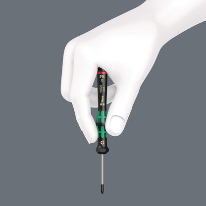 Wera 05118020001 Destornillador 2050 PH para tornillos Phillips para aplicaciones electrónicas. PH 00 mm x 60 mm