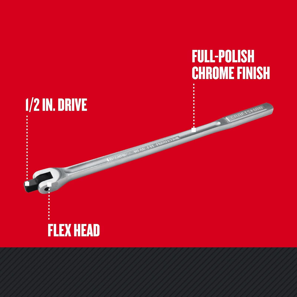 CRAFTSMAN - Barra disyuntor flexible de 1/2 pulgada (CMMT44202)