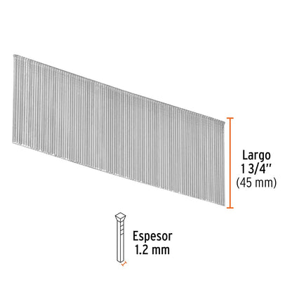 Truper CLANEU-18-45, Clavos para clavadora neumática CLNEU-2, 45 mm, 5, 000 pzas