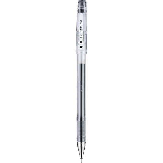 Pilot - Bolígrafos Giratorios De Gel G-Tec-C, Punta Ultrafina, Tinta Negra, Caja De Una Docena