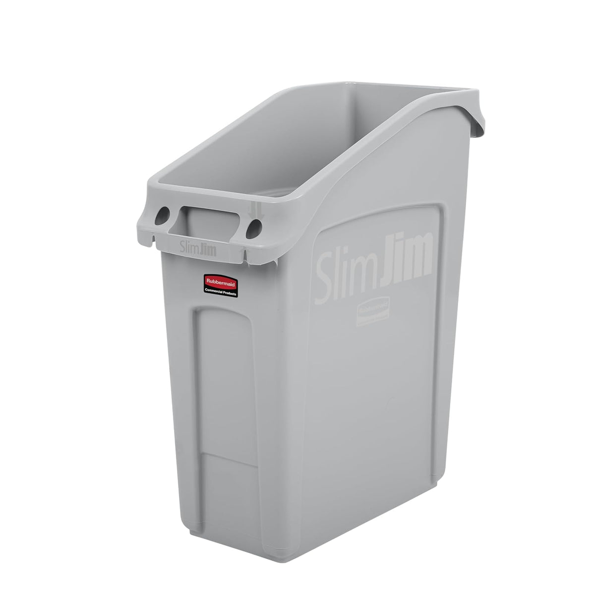 Rubbermaid 2026725 Commercial Products - cubeta de basura con canales de ventilación, Sencillo, Gris, 13 Gallon