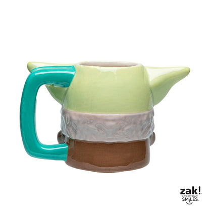 Zak Designs Star Wars The Mandalorian - Taza de café de cerámica esculpida para bebidas calientes, recuerdo coleccionable con carácter 3D único (12 onzas, Grogu)