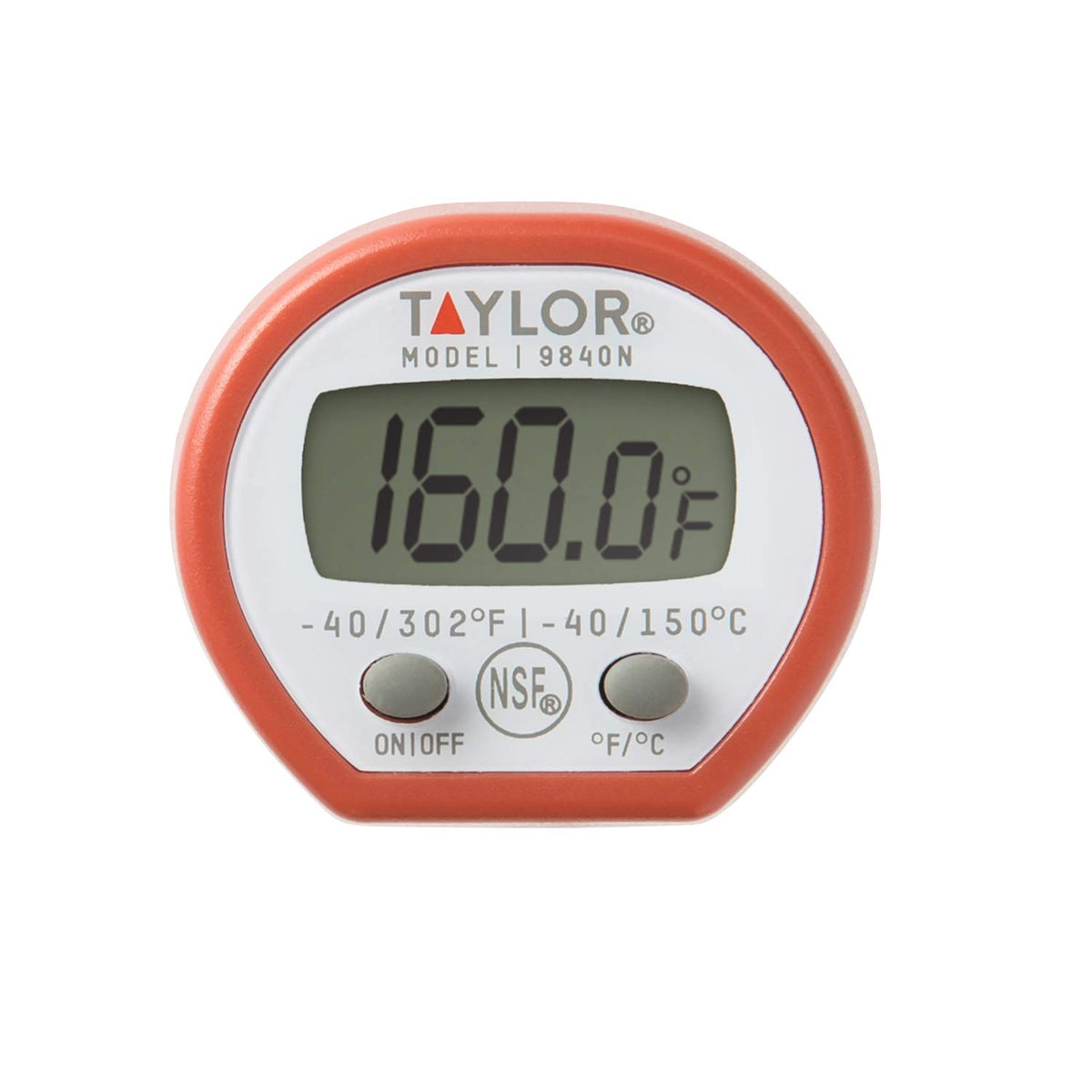Taylor Precision Products Termómetro digital de lectura instantánea para carne, parrilla, cocina, barbacoa, cocina, viene con clip de manga de bolsillo, rojo