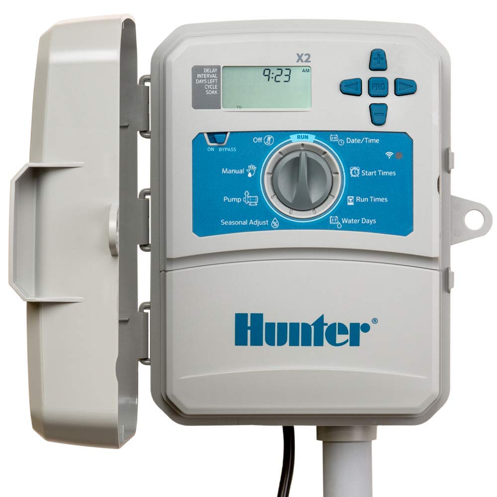 Hunter - Controlador de riego exterior de 8 estaciones Gris X2800