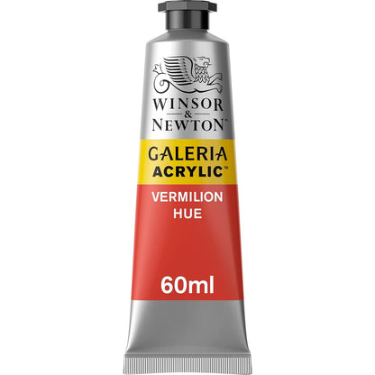 Winsor & Newton Galeria Pintura Acrílica, Tubo de 60 ml - Naranja (Vermilion Hue 682) - Tubo de 60 ml