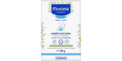 Mustela Jabón Natural Piel Normal, Facial Y Corporal En Barra, 100G + Hydrabebé, Crema Corporal Hidratante para Bebé o Niño con Piel Normal, 300mL