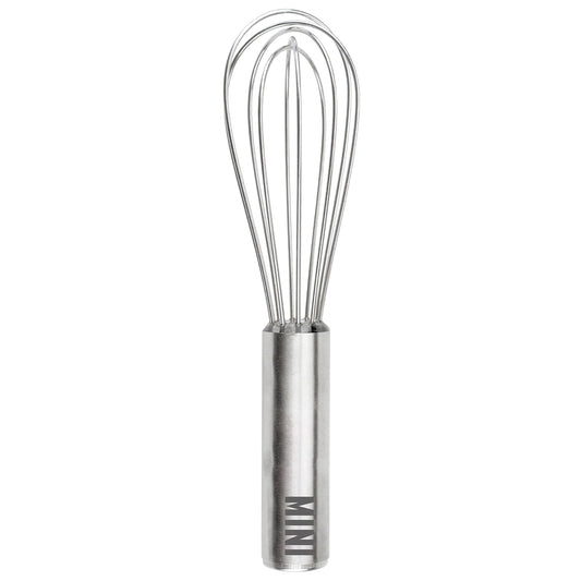 Tovolo Mini batidor de cocina de alambre resistente de 6 pulgadas para batir, mezclar y combinar bateos e ingredientes secos para hornear, acero inoxidable, plata