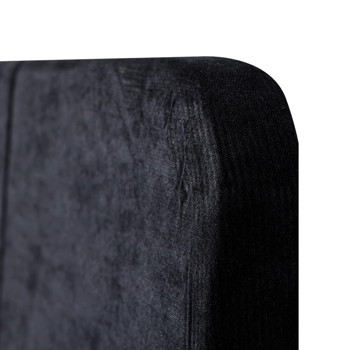 Sochic Cabecera para Cama Tamaño Individual y Matrimonial Tapizada en Tela Chenille Negra con Estructura de Madera Industrial.