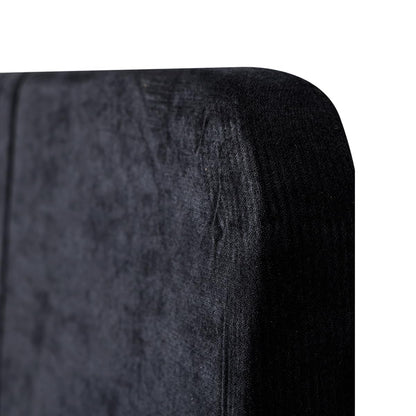 Sochic Cabecera para Cama Tamaño Individual y Matrimonial Tapizada en Tela Chenille Negra con Estructura de Madera Industrial.