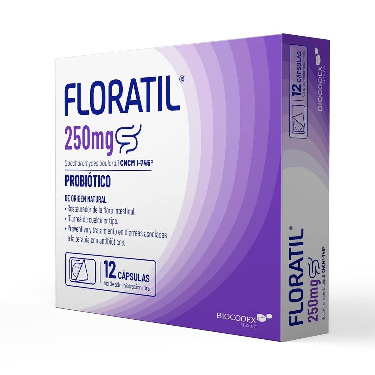 Floratil Microorganismos Antidiarreicos, 12 Cápsulas, 1 gram