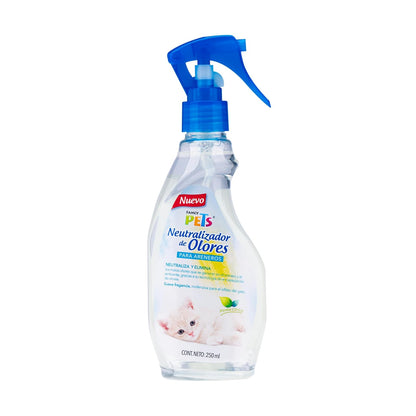 Fancy Pets Kit para Gato, Arenero 43x31x10 cm, Arena 3 kg, Pala y Neutralizador de Olores 250 ml — Kit para Higiene de Gatos