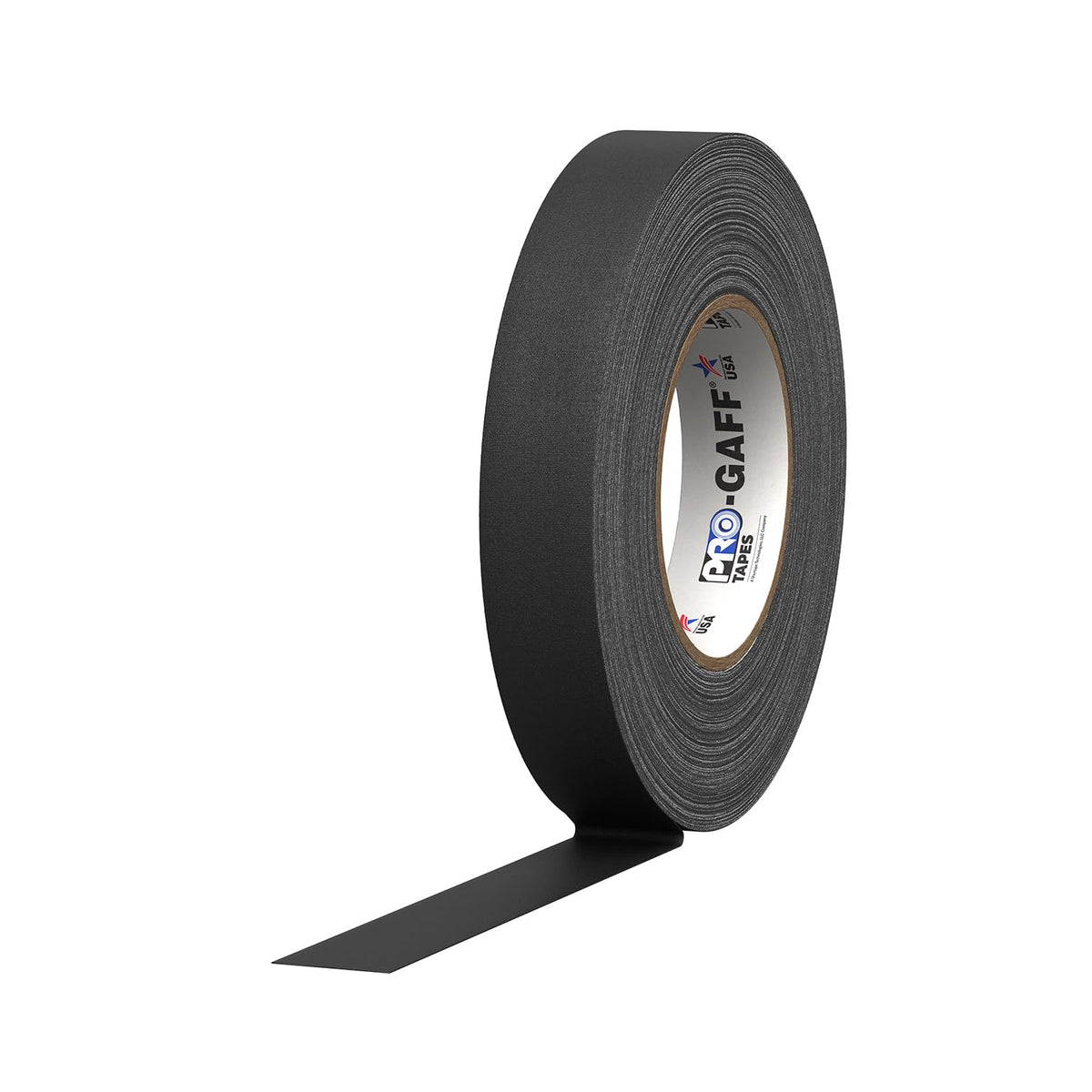 Pro Tapes Cinta Gaffer Mate con Adhesivo de Goma - 1" (Pack of 1) - Negro