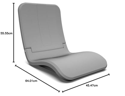 GoSports Coast Modern - Silla portátil para alberca, Plegable, para Adultos, para Piscina, Playa, portón Trasero y Estadio, plástico Duradero con Soporte de Espalda, Color Gris