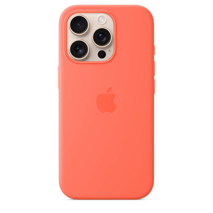 Apple Funda de silicón con MagSafe para el iPhone 16 Pro – Color Mandarina ​​​​​​​