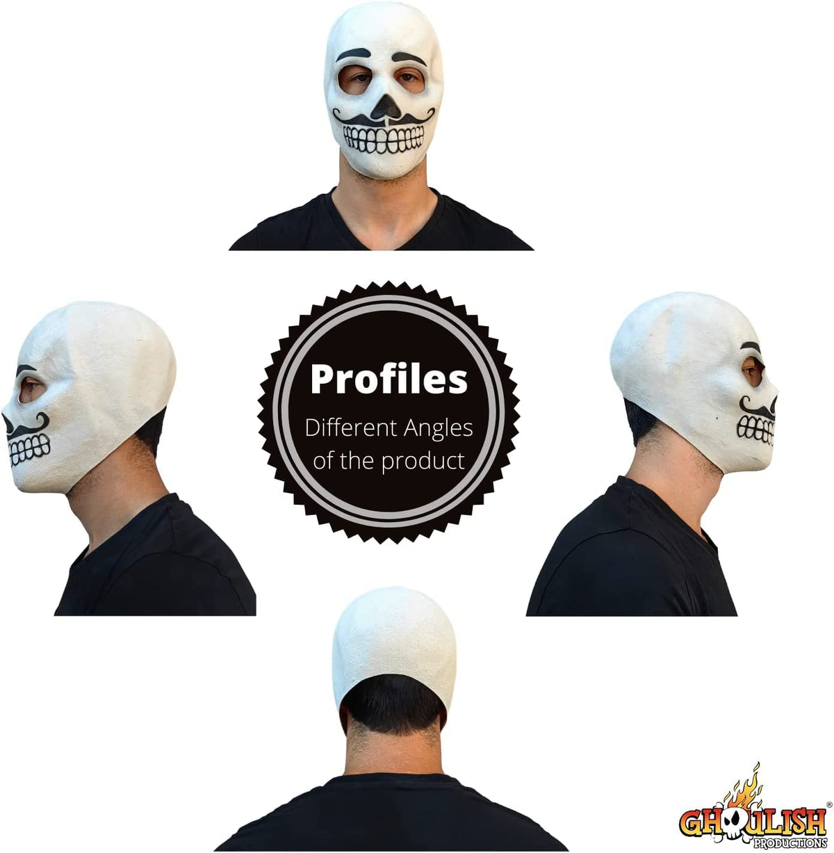 Day of the Dead: Catrin, Máscara Divertida de Calavera Mexicana, Antifaz Máscaras de Calacas Ideal para Halloween y Día de Muertos
