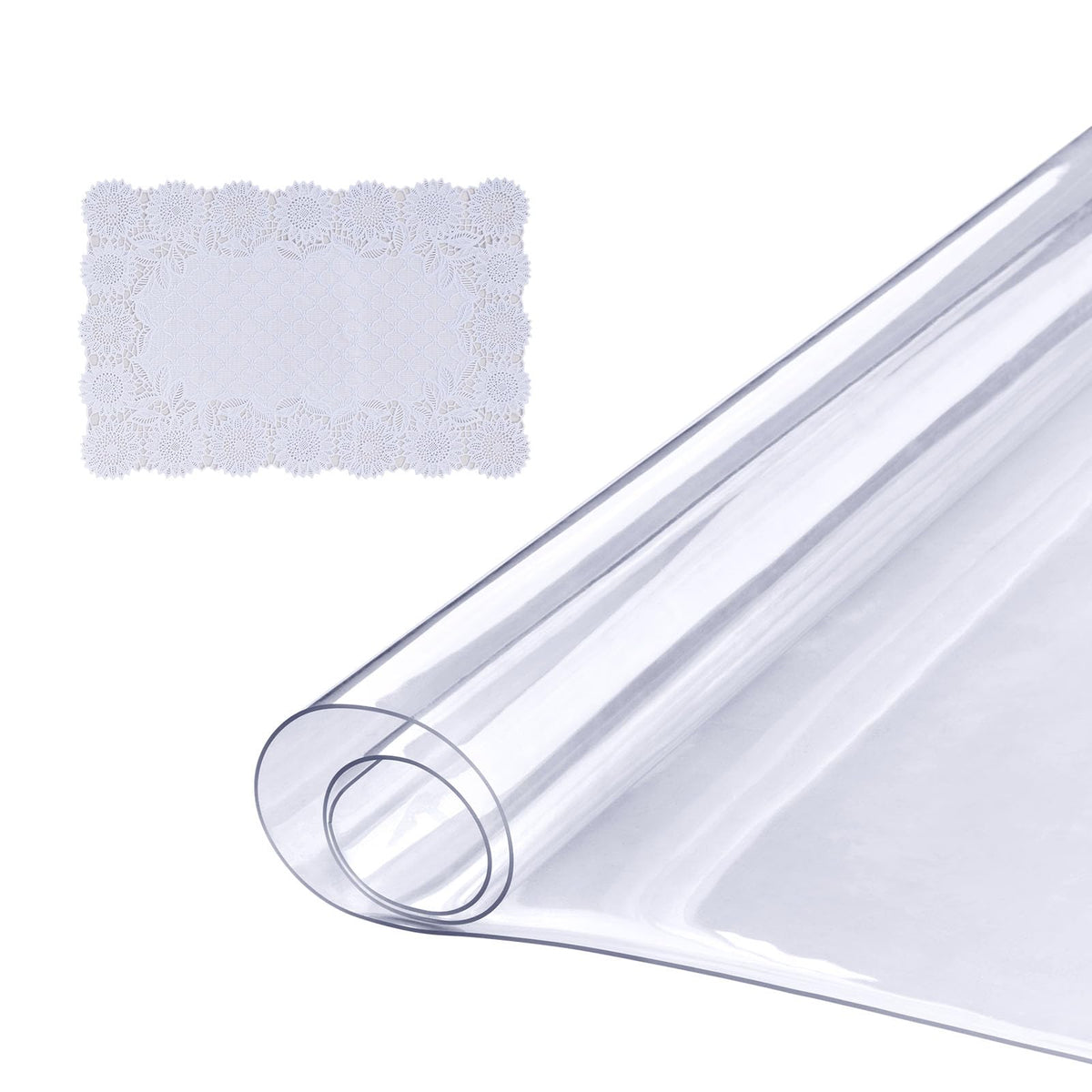 Mantel Protector de Mesa VEVOR de PVC Transparente - 91.4 x 182.9 cm (Rectangular)