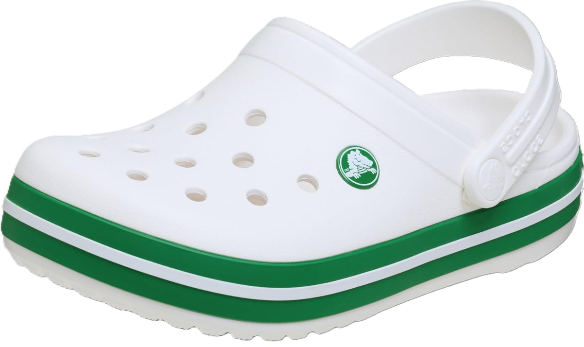 Crocs LiteRide Clog Sandalias para Niños - 11.0 cm - White - Green Ivy