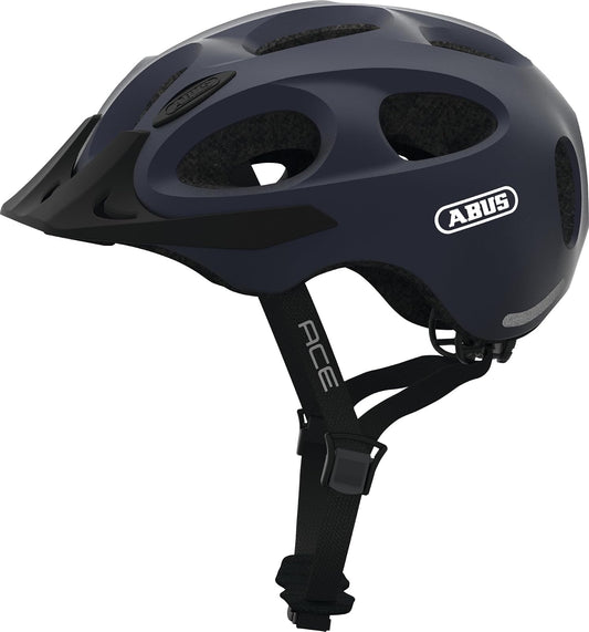 ABUS Youn-I Ace - Casco de Bicicleta para Uso Diario - para Hombre y Mujer - Azul, Talla S