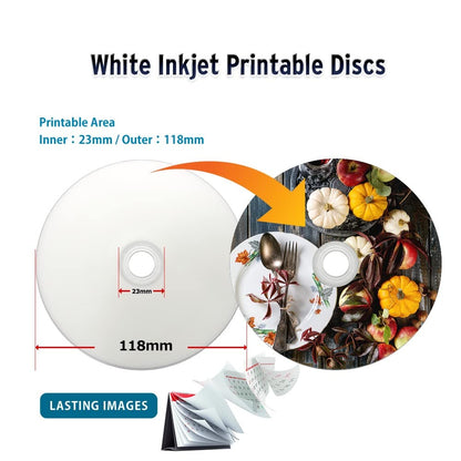 PlexDisc BLU-Ray Disc Double Layer Recordable Logo Parte Superior 10-Disc Spindle, DVD-R