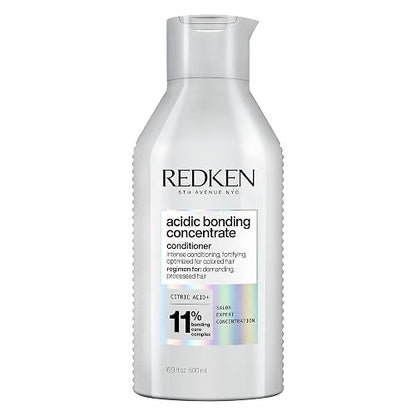 REDKEN- Acondicionador Acidic Bonding Concentrate|Reparador y de anti-quiebre para cabello dañado| Proporciona máxima reparación, acondicionamiento intenso y fuerza|Con ácido cítrico| 300ml