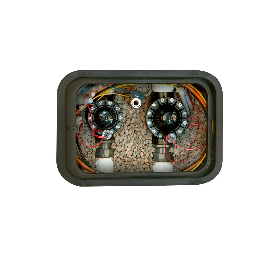 Hunter PGV - Válvula de riego de 1½ pulgadas con control de flujo, diseño combinado de ángulo de globo, cuerpo de plástico resistente, entrada y salida roscada hembra, 20-150 PSI, válvula de riego