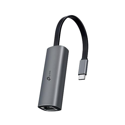 TP-Link - Adaptador USB C a Ethernet, Adaptador de Red Plug & Play de 2.5 G, Tipo C a RJ45, Funda de aleación de Aluminio, Compatible con Thunderbolt 4/3 para MacBook Pro/Air, iPad, iPhone 16 Pro/MAX