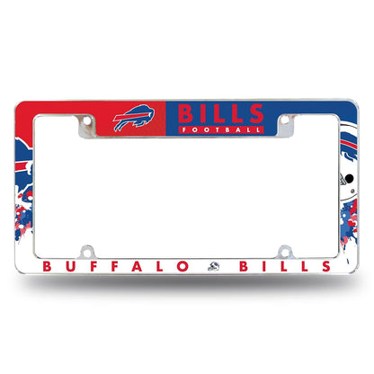 Rico Industries Marco de Placa Cromado con Licencia Oficial NFL - Buffalo Bills - Primario