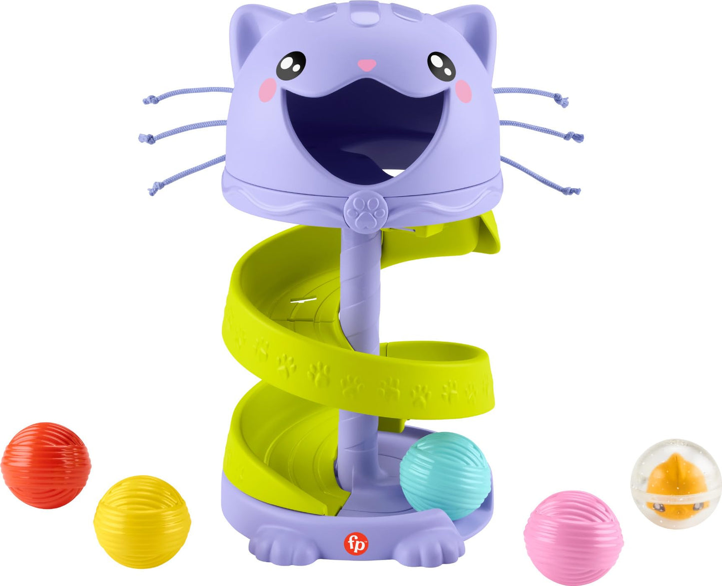 Fisher-Price Juguete para Bebés Gatito Pelotitas Rodantes para bebés de 9 Meses en adelante