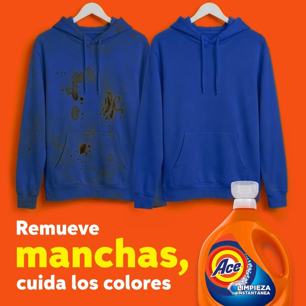 Ace Limpieza Instantánea Detergente Líquido, Jabón Líquido para Ropa 4.85L