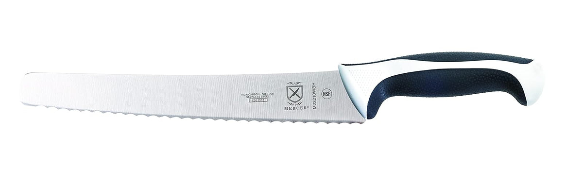 Mercer Culinary Millennia Products, Blanco, 10-Inch Wide Wavy Edge Bread Knife, 1