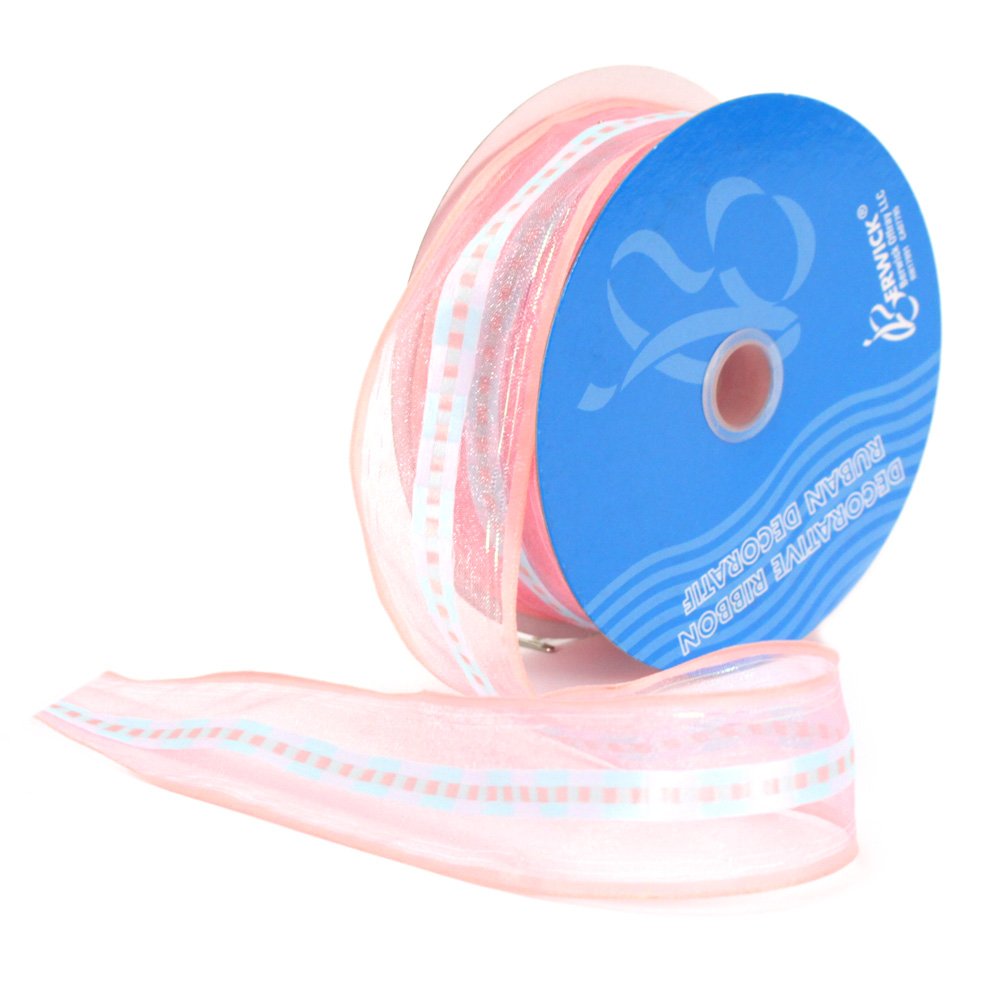 Berwick Wired Edge Chamblee Sheer Craft Ribbon, 1-1/2-Inch Wide by 50-Yard Spool, Apple by Berwick