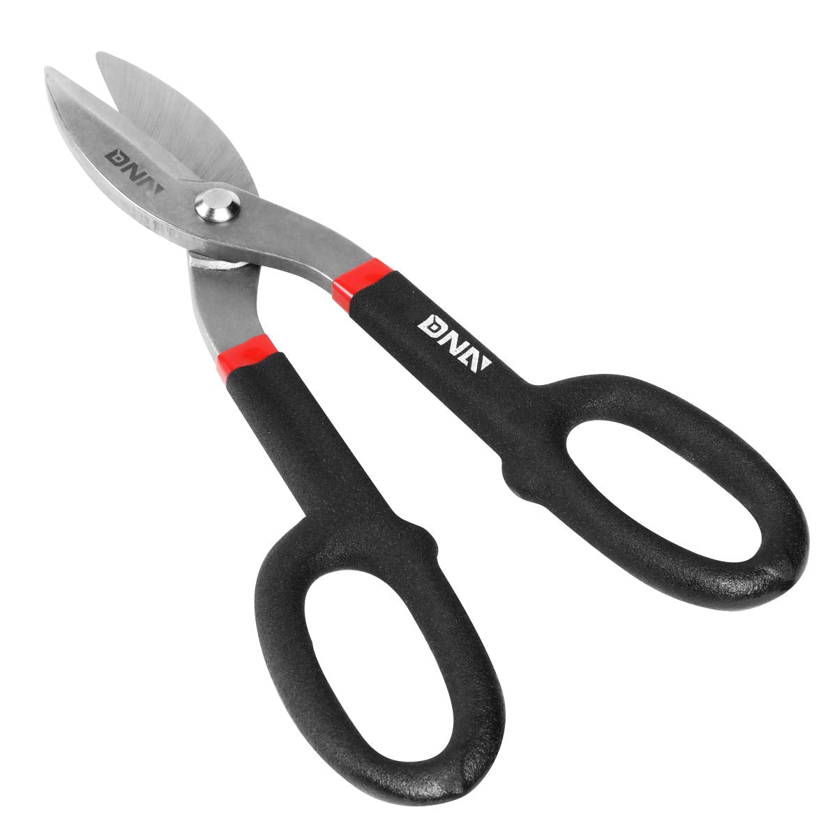 DNA Motoring Tijeras de Hojalatero Corte Recto Acero Carbono 10 Pulgadas Negro/Rojo