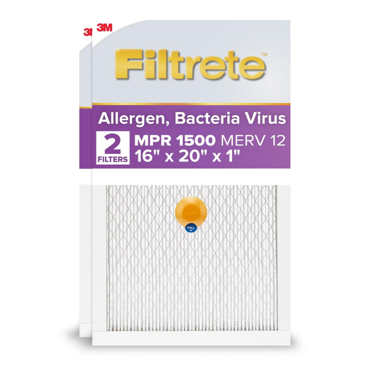 Filtrete Filtro de aire SMART para horno de CA de 16 x 20 x 1, MERV 12, MPR 1500, vida útil del filtro de pista con sensor habilitado para Bluetooth, certificado para asma y alergias, paquete de 2 - 16x20x1 - Paquete de 2 inteligentes