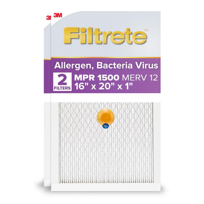 Filtrete Filtro de aire SMART para horno de CA de 16 x 20 x 1, MERV 12, MPR 1500, vida útil del filtro de pista con sensor habilitado para Bluetooth, certificado para asma y alergias, paquete de 2 - 16x20x1 - Paquete de 2 inteligentes