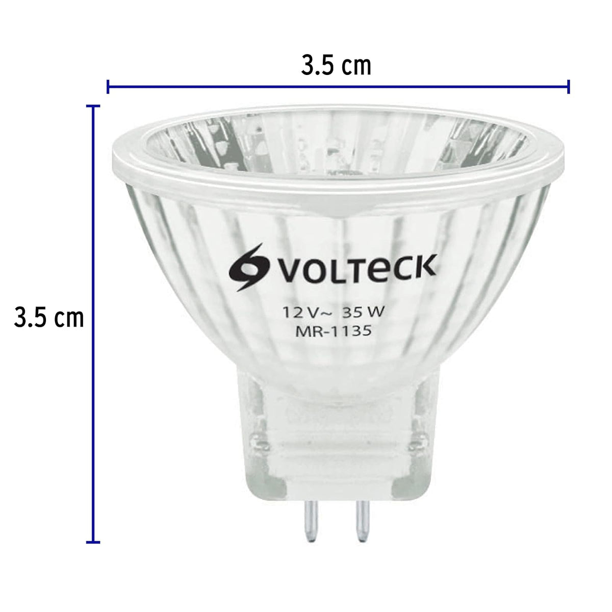 Volteck MR-1135, Lámpara de halógeno MR11, 35 W, transparente