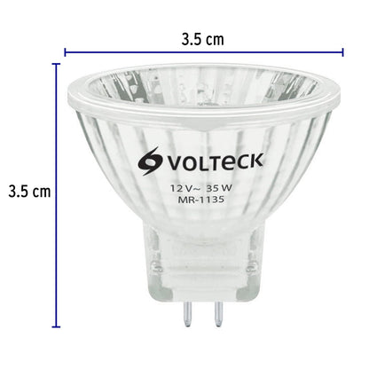 Volteck MR-1135, Lámpara de halógeno MR11, 35 W, transparente