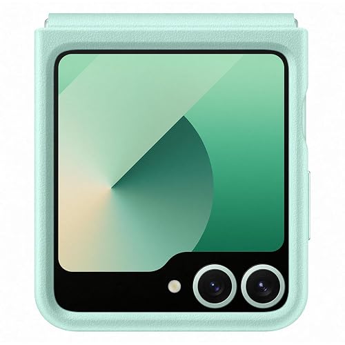 Samsung Galaxy Flip6 Flap Vegan Leather Case Color: Menta
