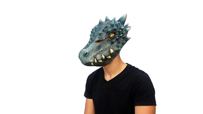 Máscara de látex de Winter Dragon, Máscaras de Dragones Animales Mitológicos por Ghoulish Productions Ideales para Halloween