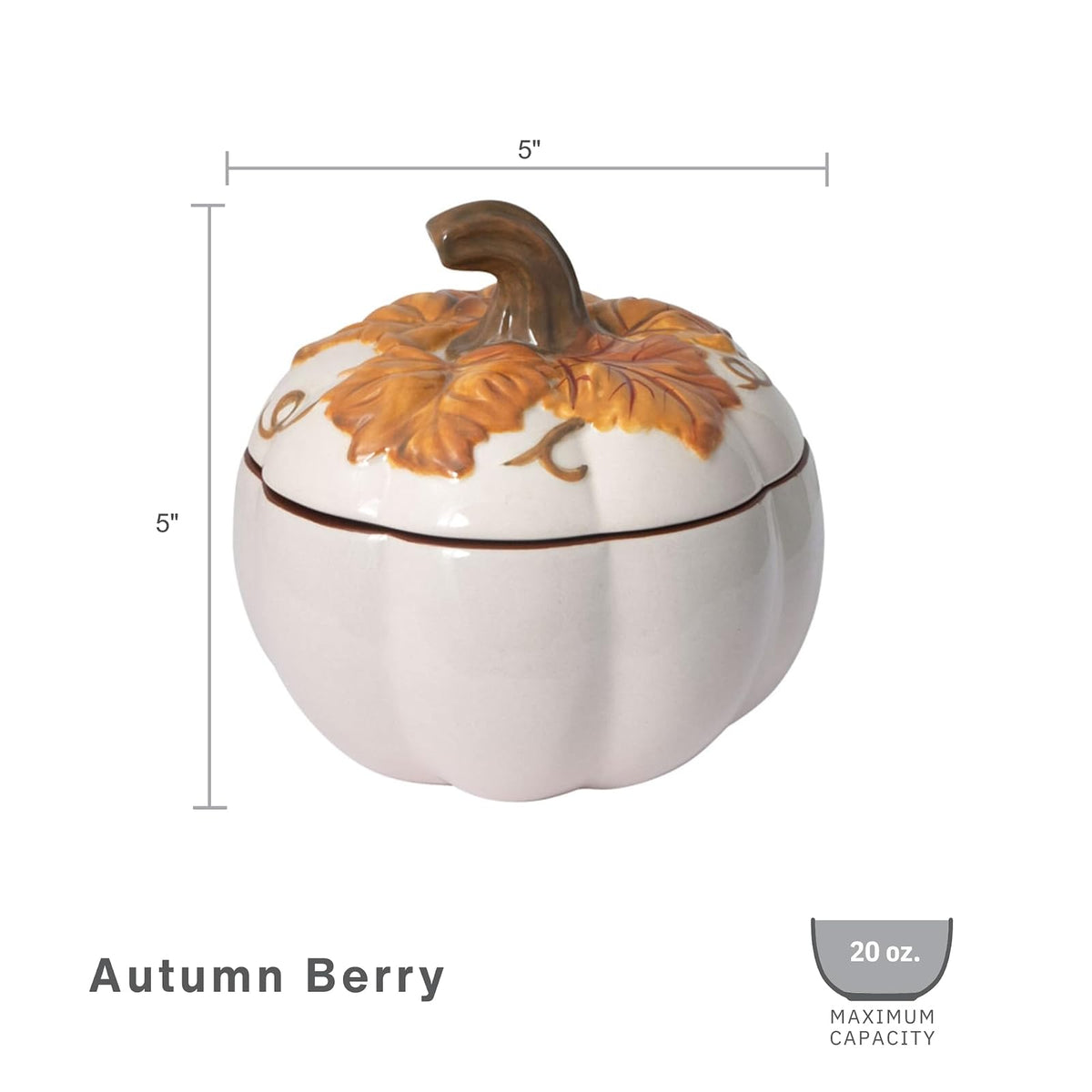 Pfaltzgraff Autumn Berry Covered Pumpkin Bowl