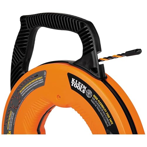 KLEIN TOOLS 50375 | Guía Jalacables de Poliéster de Alta Flexibilidad de 22.9 m | Solución para Tracción de Alambre Eléctrico | Diseño Duradero y de Alta Resistencia