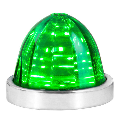 GG Grand General 81946 Green/Green Classic Sandía Montaje en Superficie 18 LED Luz de Giro/Marcador con Bisel de Acero Inoxidable