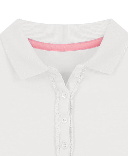 Nautica Polo de Manga Larga para Uniforme Escolar Polo para Niñas