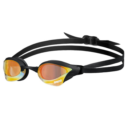 Arena Cobra Core Swipe Goggles de Natación Competitiva - Cobre amarillo - negro. - Espejo antivaho Swipe (nuevo)