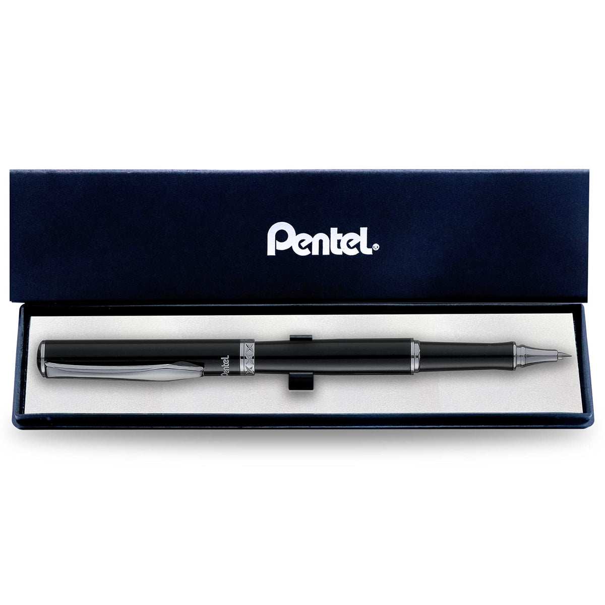 Pentel K600A-A-EST Bolígrafo Gel Sterling, Cuerpo Negro
